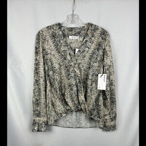 Bailey 44 Snake Sloan Wrap Blouse Size S